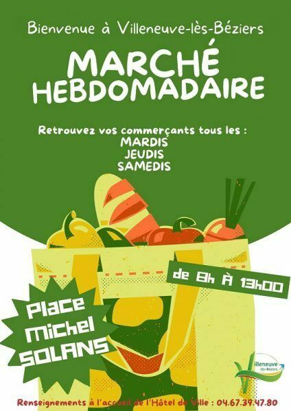 Marché hebdomadaire de Villeneuve-lès-Beziers