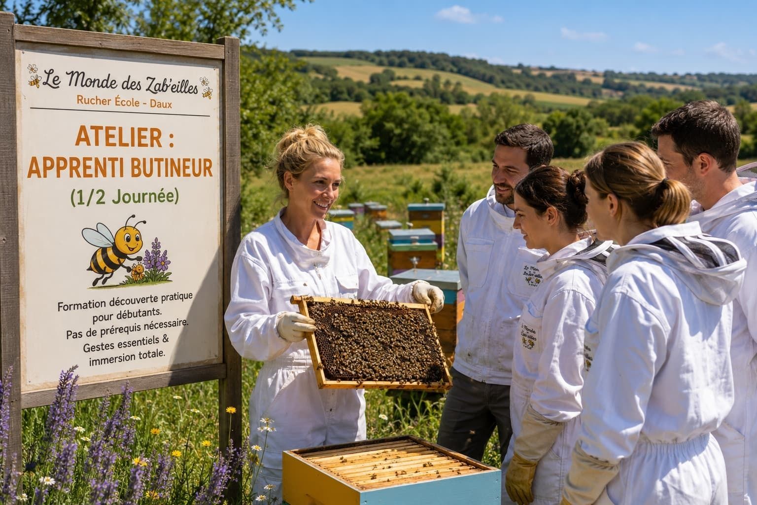 Découverte de la ruche et du monde des abeilles (1/2 journée)