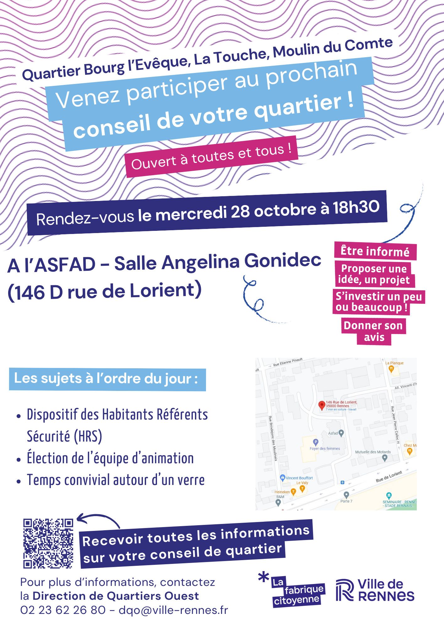 Conseil de Quartiers Bourg l’Évêque / La Touche / Moulin du Comte