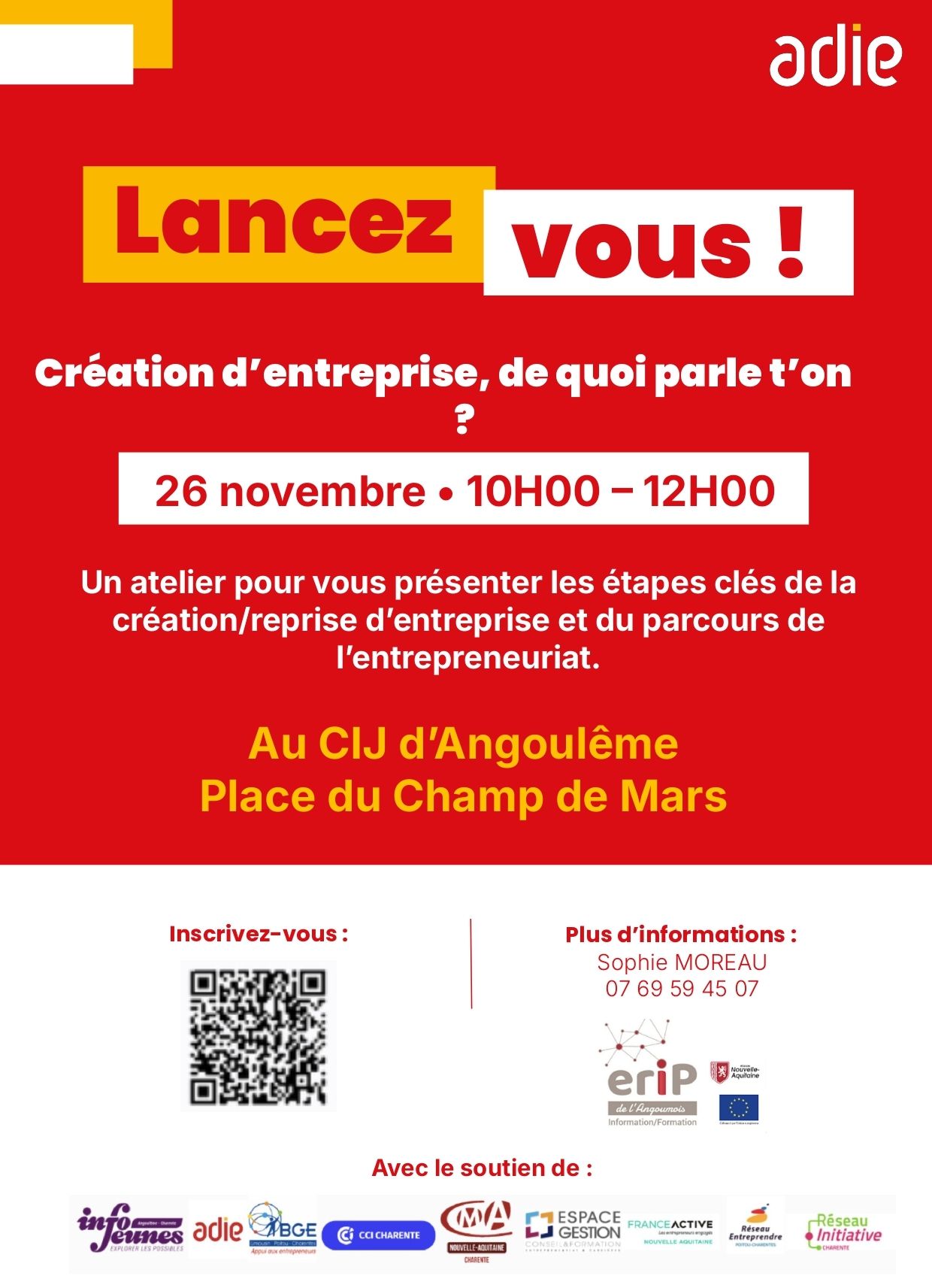 Atelier "La création d'activité, de quoi parle-t-on ?"