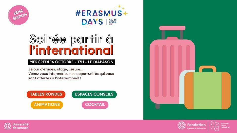 Venez vous informer sur les opportunités qui vous sont offertes à l'international !
