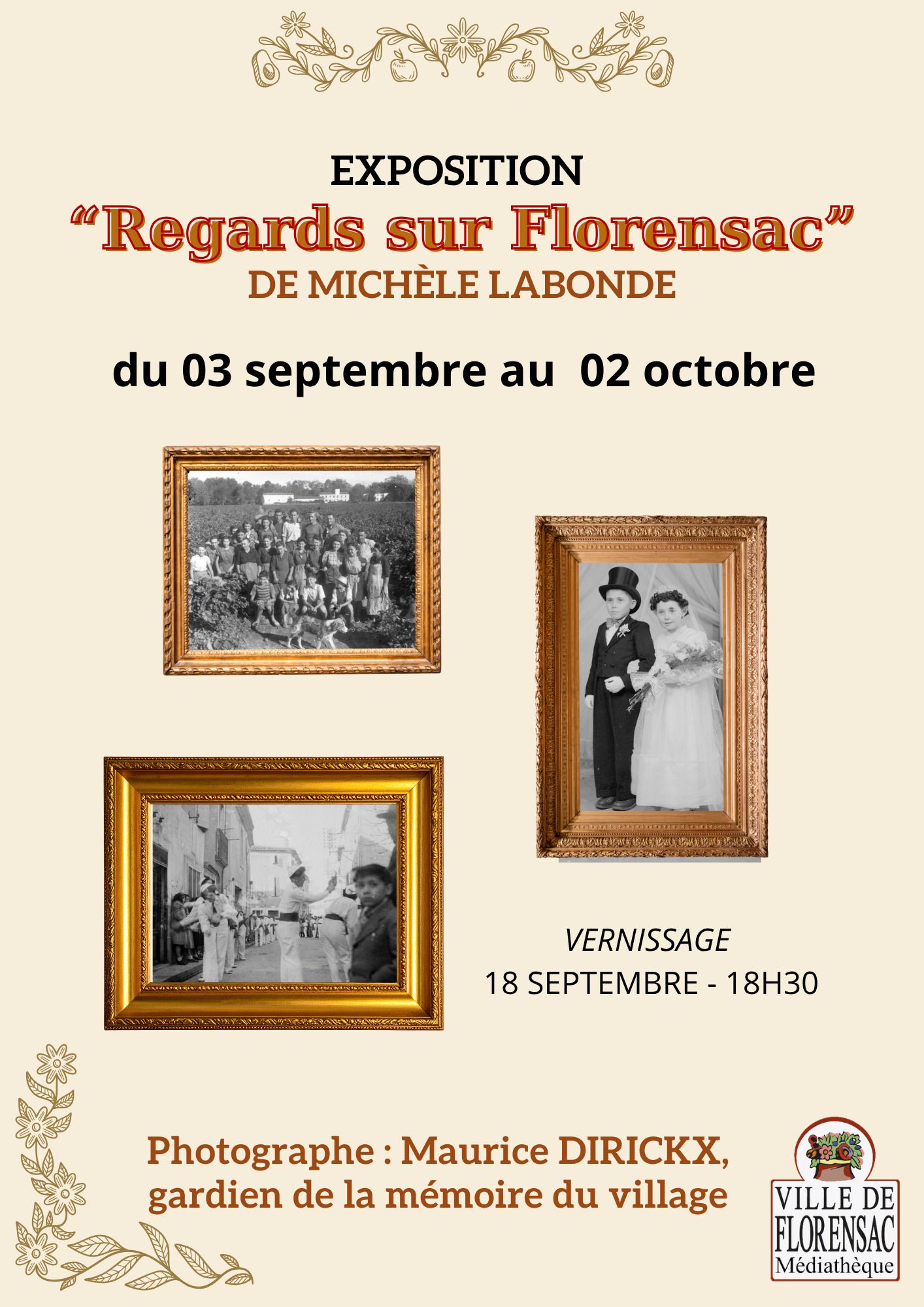 Exposition commentée : "Regards sur Florensac" de Michèle Labonde