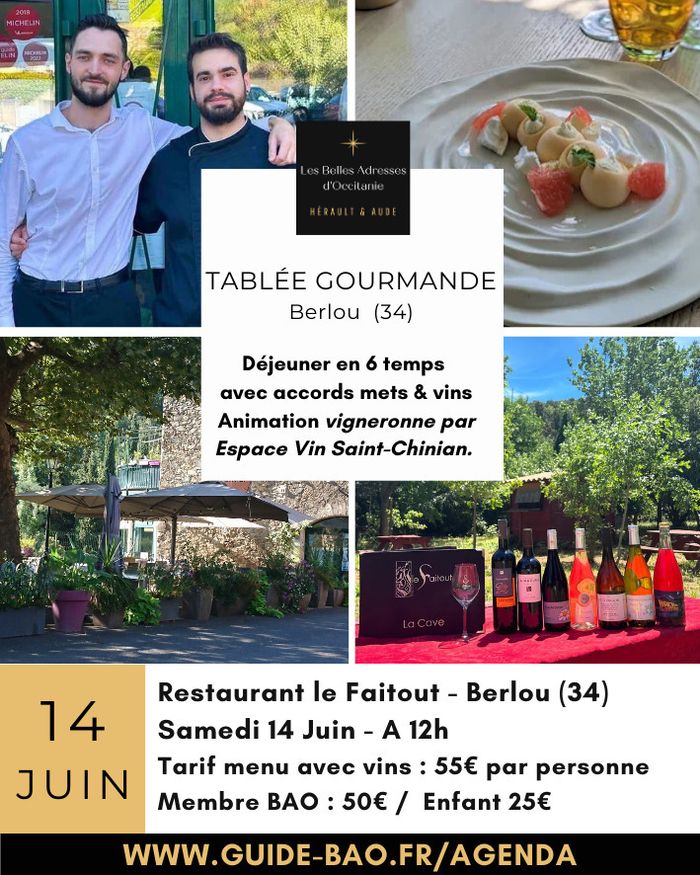 Tablée gourmande à Berlou
