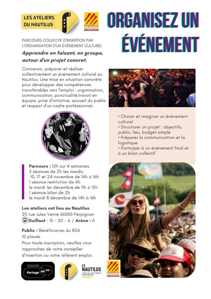 Atelier Organisez un évenement