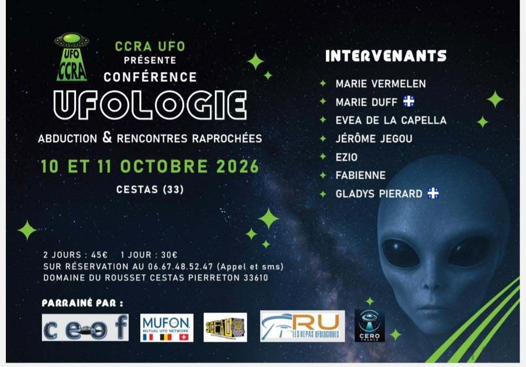 Conférence UFOLOGIE (Abduction et Rencontres Rapprochées)