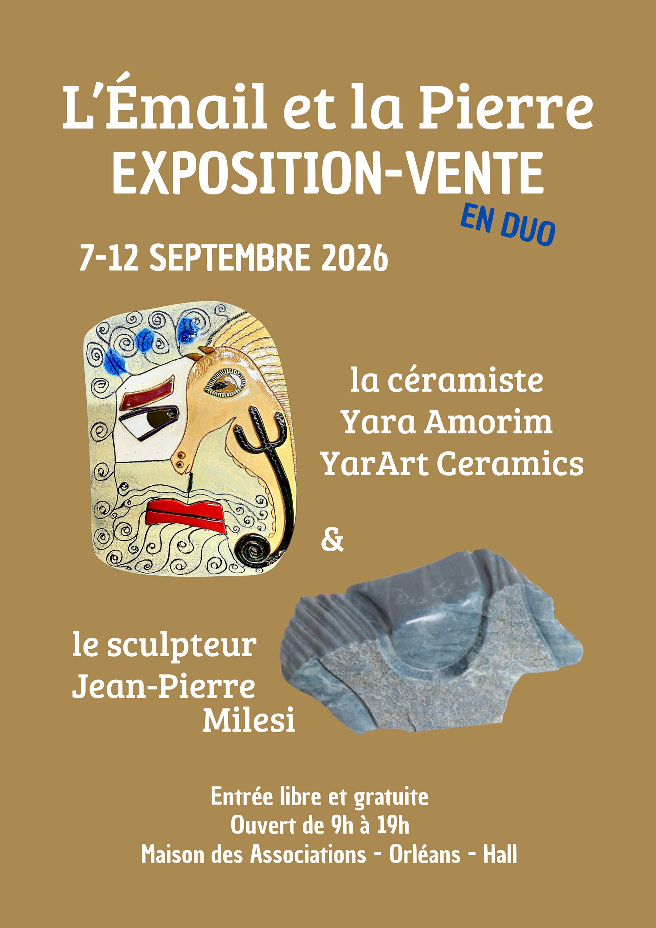 "L'Email et la Pierre", Exposition, Maison des Associations d'Orléans, 7 -12/09/