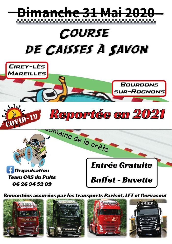 Course de Caisses à Savon reportée en 2021