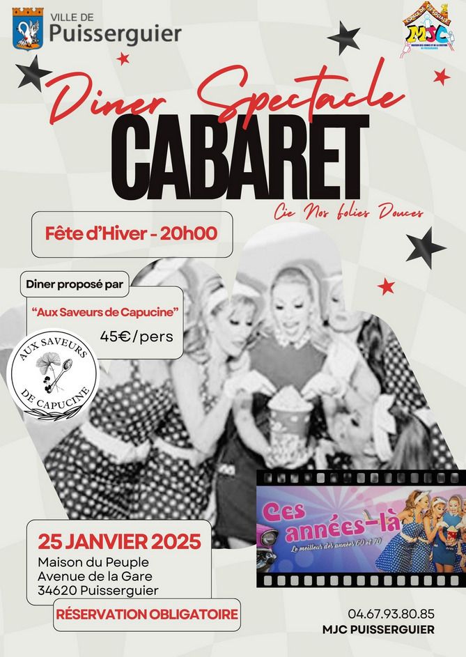 Diner spectacle "Cabaret" cie Nos Folies Douces