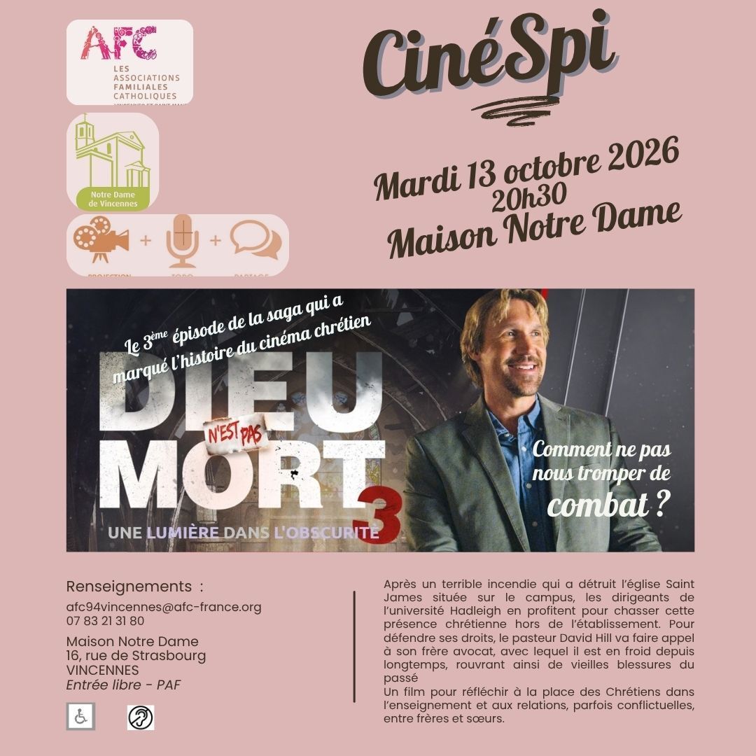 Reprise du CinéSpi de l'AFC de Vincennes St Mandé