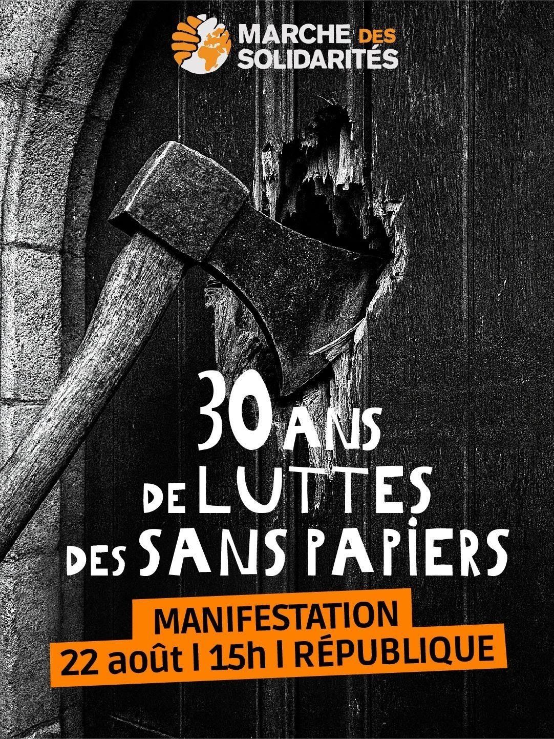 [22 août] MANIF 30 ans de luttes des Sans-Papiers !