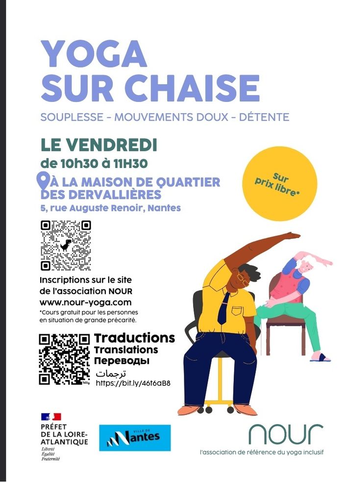 Cours de yoga solidaire sur chaise