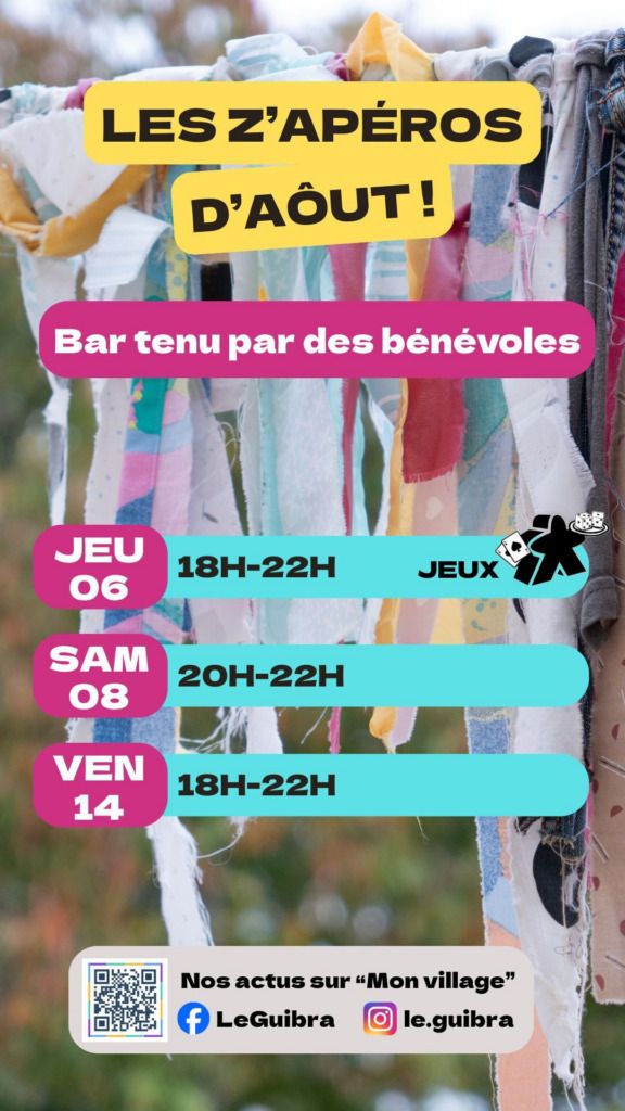 Les z'apéros d'août au Guibra