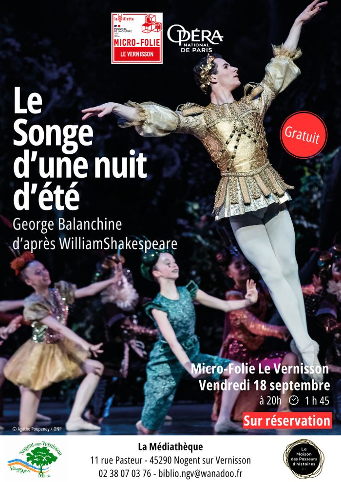 Diffusion du ballet "Songe d'une nuit d'été"