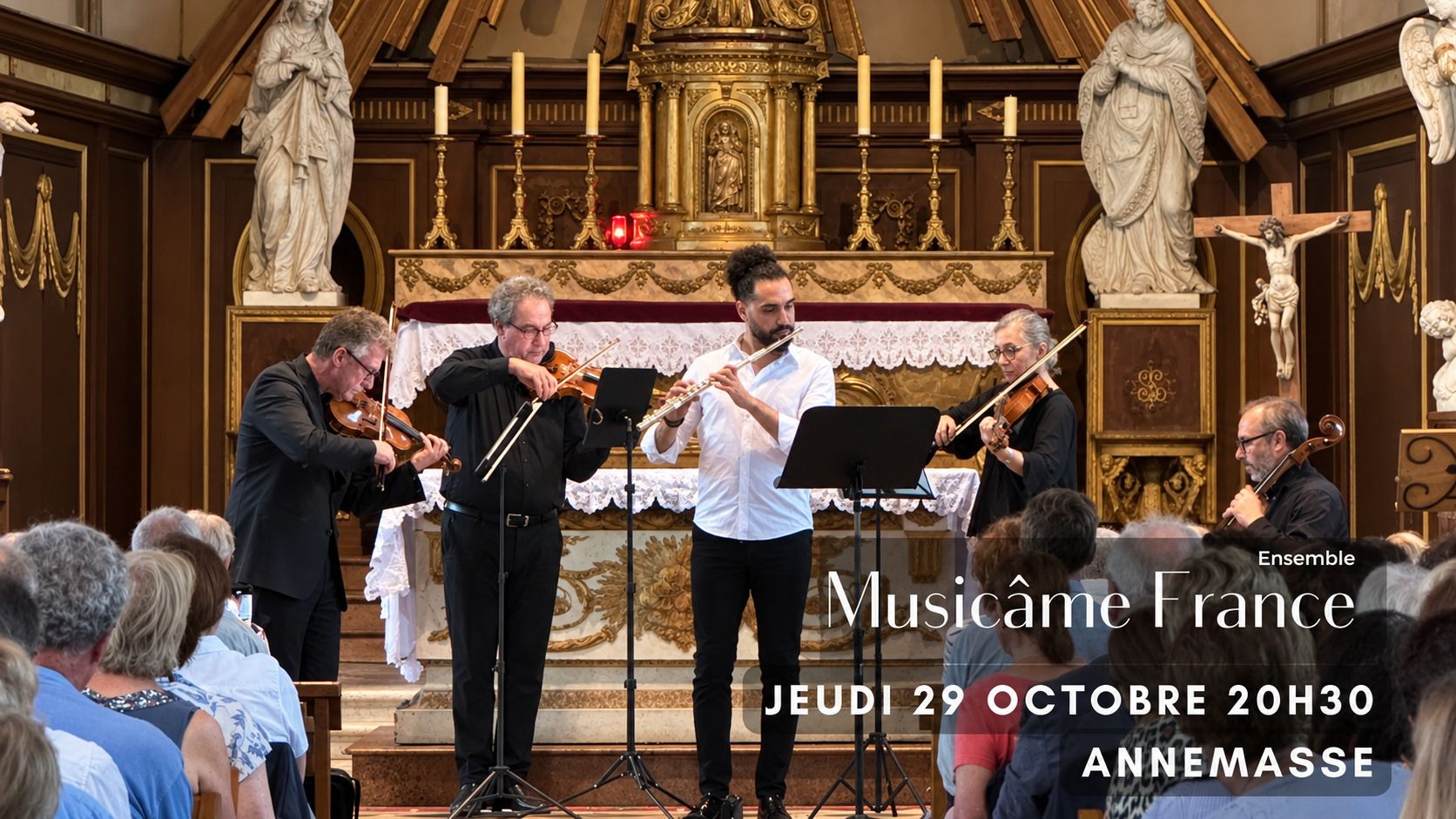 Concert à Annemasse : Bach, Vivaldi, Schubert, Rachmaninov, Saint-Saëns, Elgar, Telemann, Williams, Mansell