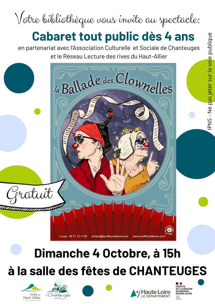 Spectacle Cabaret "La Ballade des clownelles"