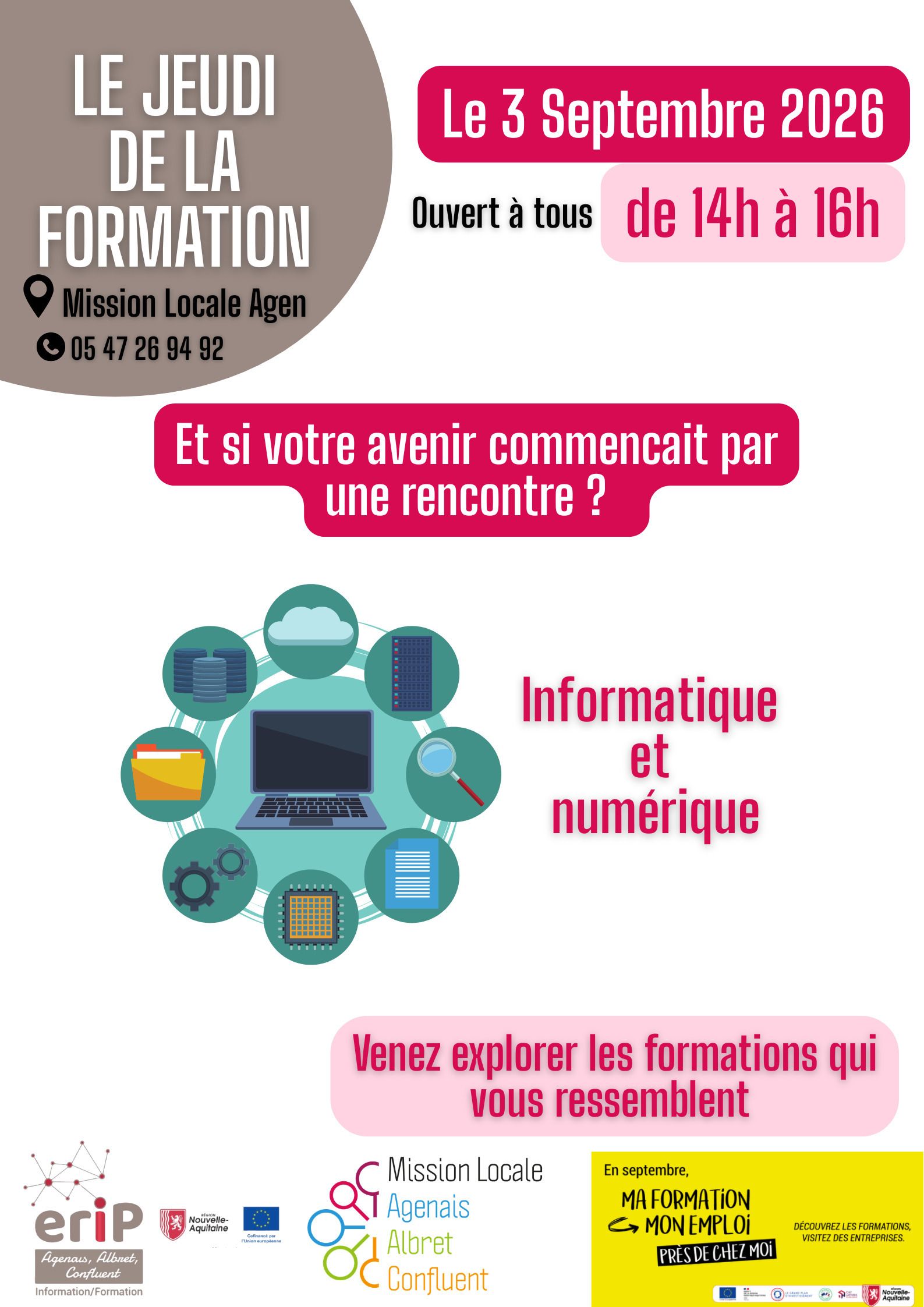 LE JEUDI DE LA FORMATION "Informatique et Numérique"