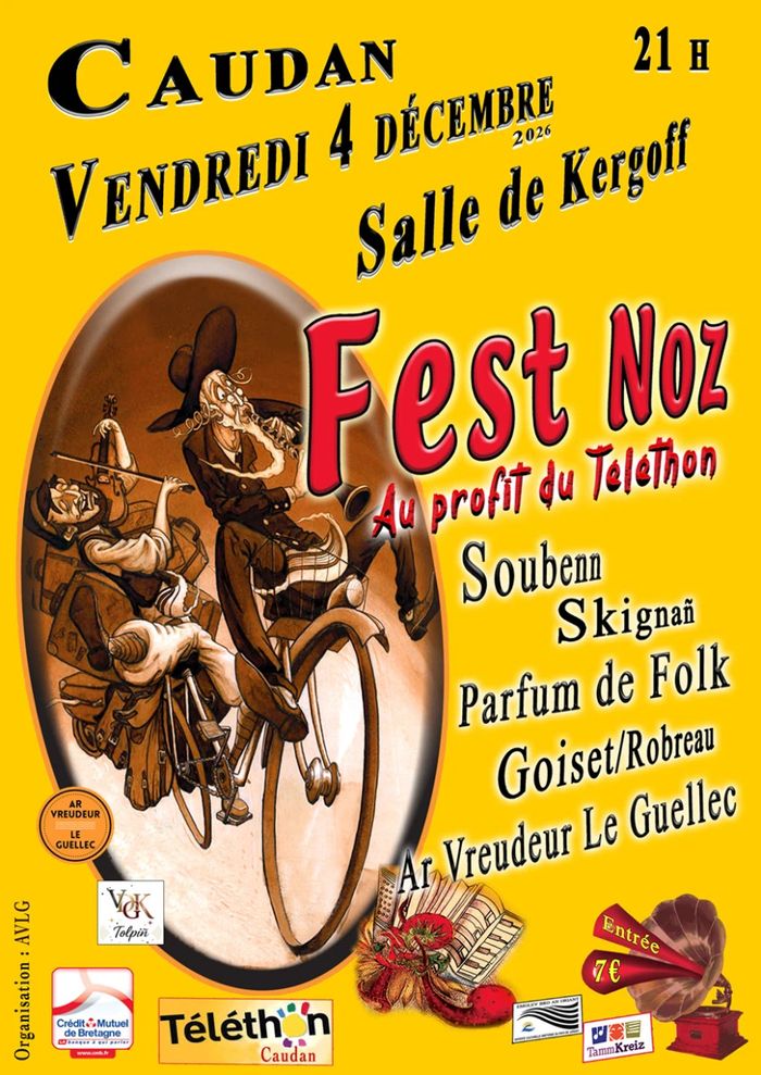 Affiche, Fest-Noz Téléthon Caudan