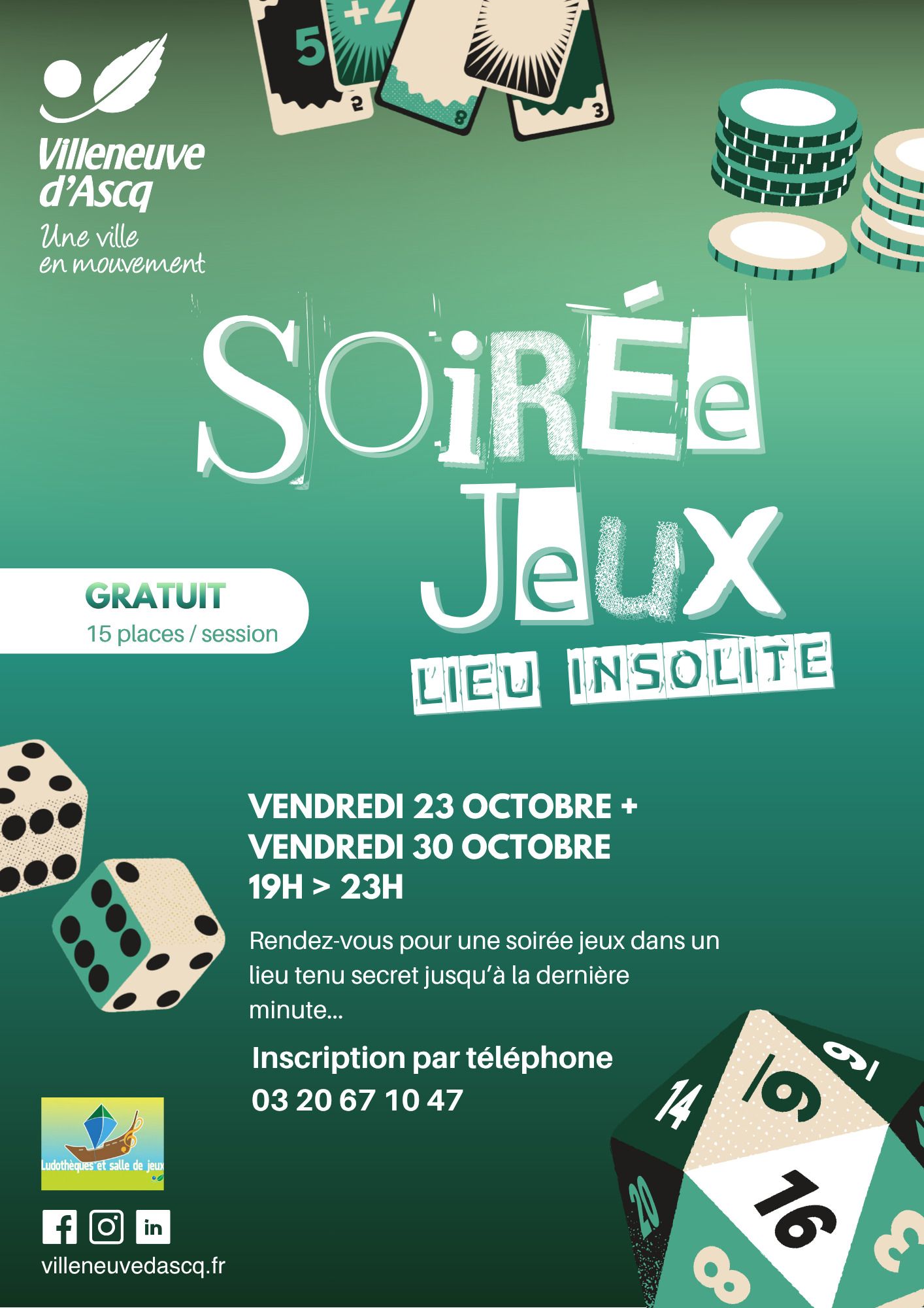 Soirée jeux dans un lieu insolite