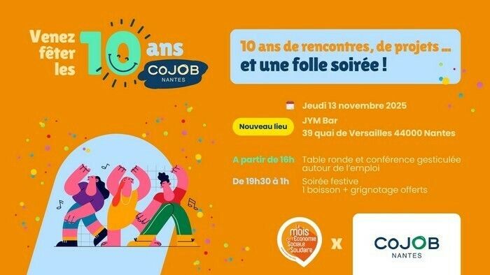 Les 10 ans de COJOB : animations ESS et soirée festive !