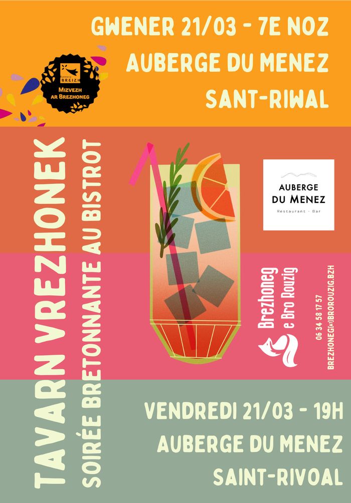 Soirée bretonnante au bistrot à Saint-Rivoal