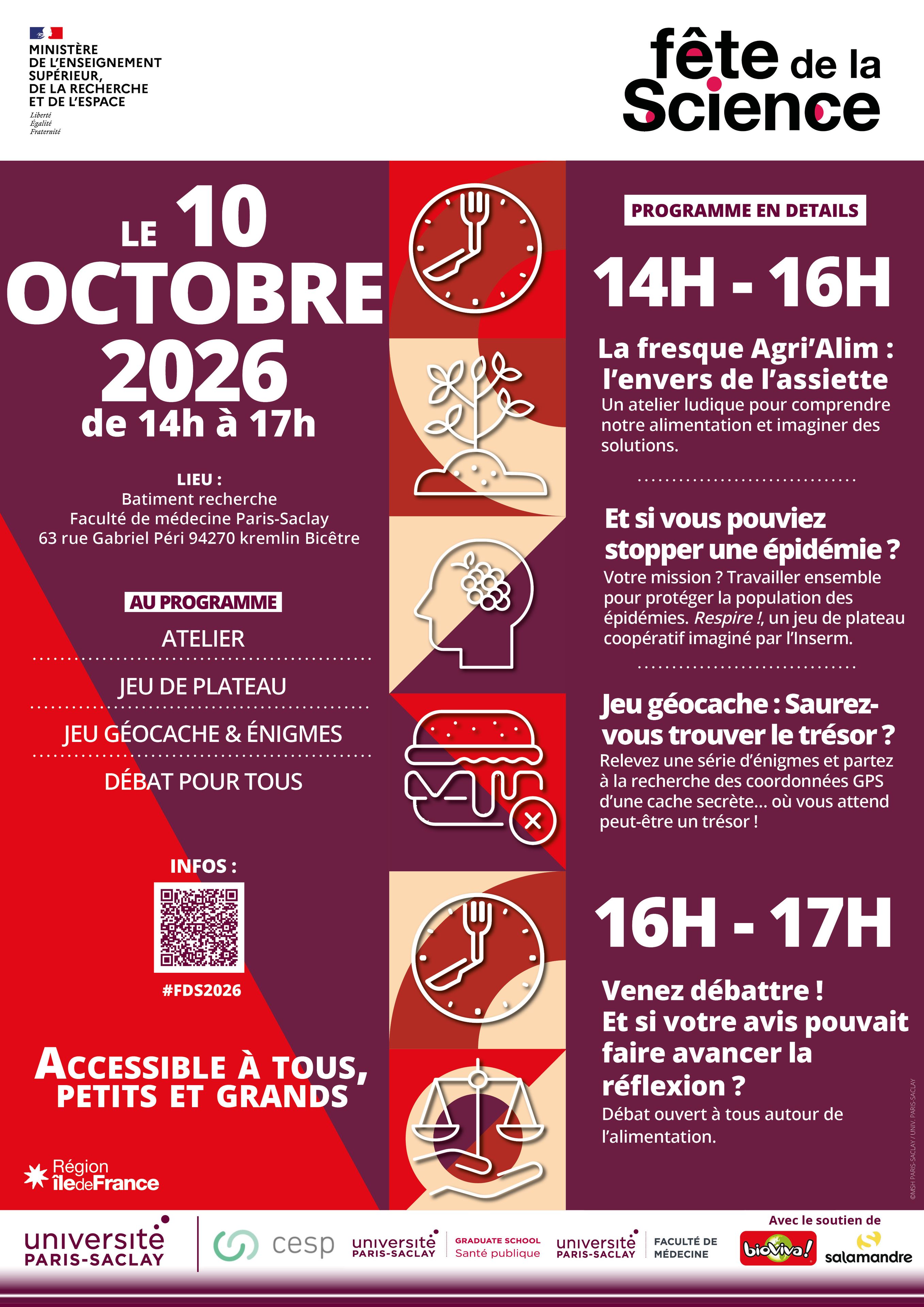 Fête de la science au Kremlin Bicêtre : Saveurs savantes : venez explorer l’alimentation autrement !