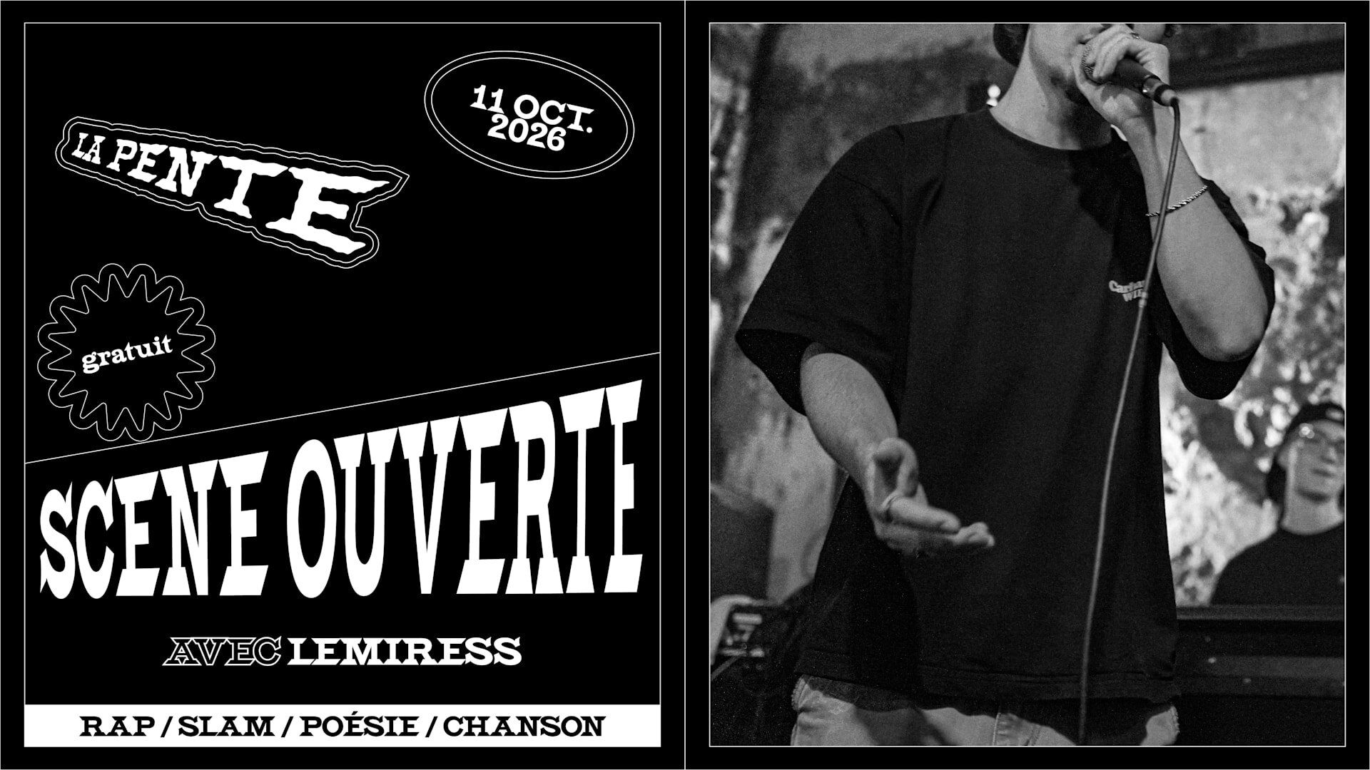 SCÈNE OUVERTE : Slam, Rap & Poésie