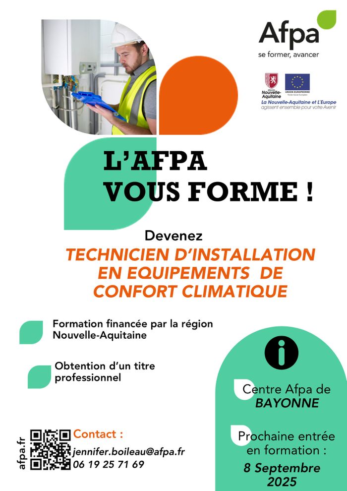 Information collective Technicien d'installation en confort climatique