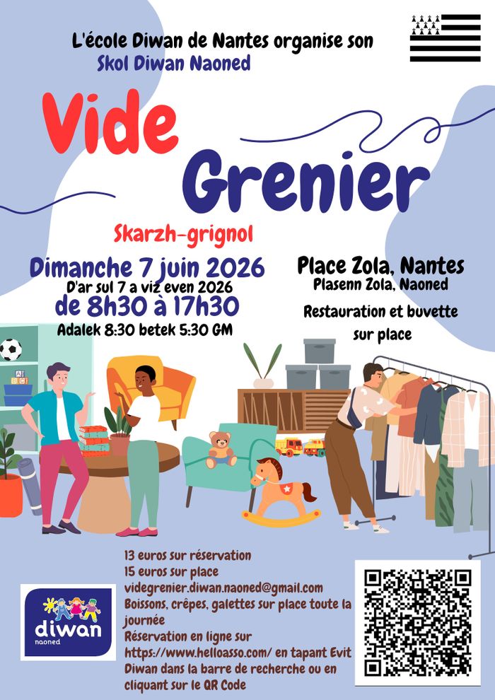 Vide-grenier de l'école Diwan de Nantes