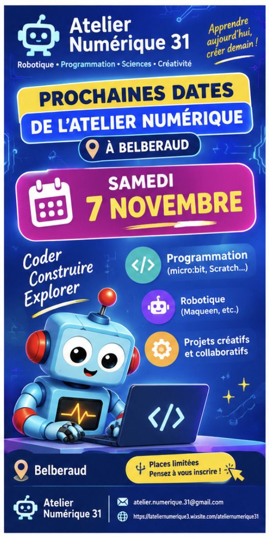 Mini stage robot du samedi pour les MAITRES CODEUR EN HERBE