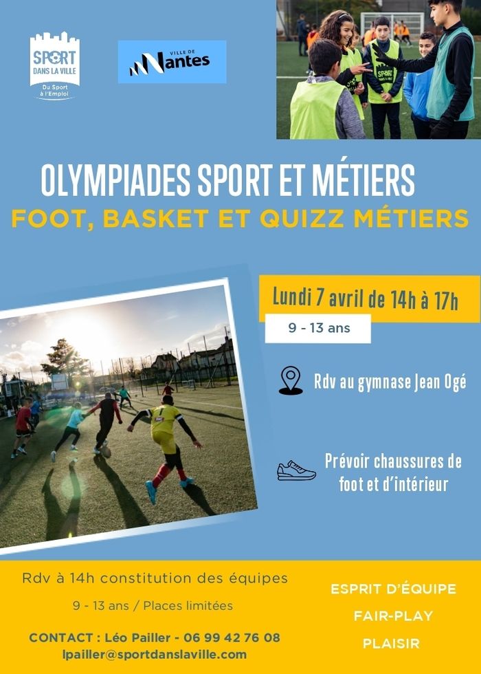 Olympiade sport et métiers
