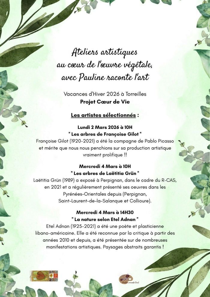Atelier artistiques - La nature selon Etel Adnan