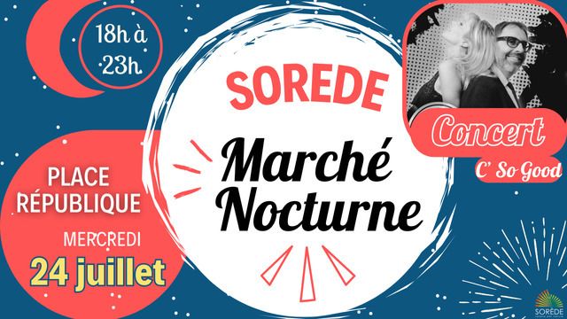 Marché nocturne avec le concert C'So Good