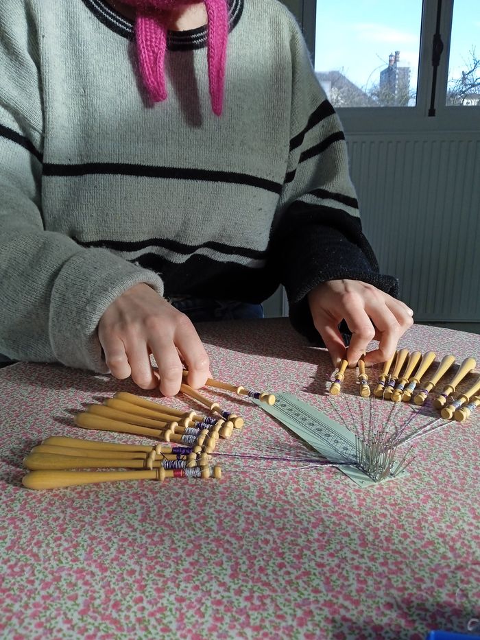 Démonstration de dentelle aux fuseaux