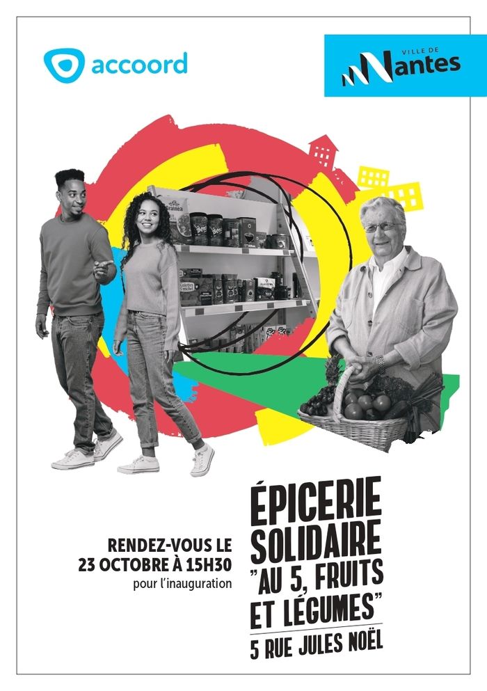 Invitation à l'inauguration de l'épicerie solidaire "Au 5, fruits et légumes" du Breil