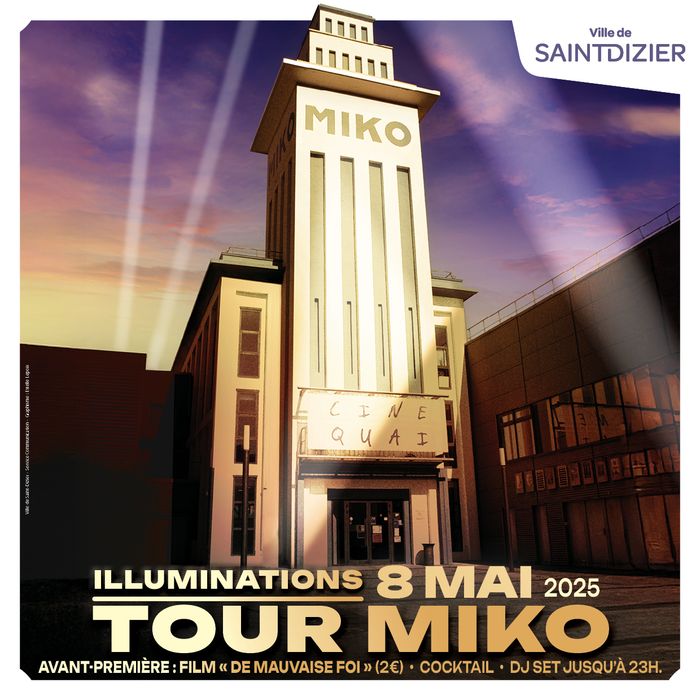 Illuminations de la Tour Miko : cinéma en plein air et cocktail