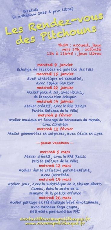 Les rendez-vous des Pitchouns