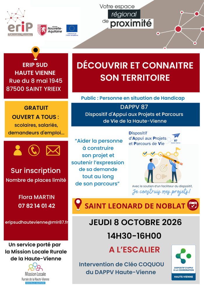 Atelier gratuit ouvert à toute personne en situation de handicap quel que soit son âge, accompagnée ou pas.