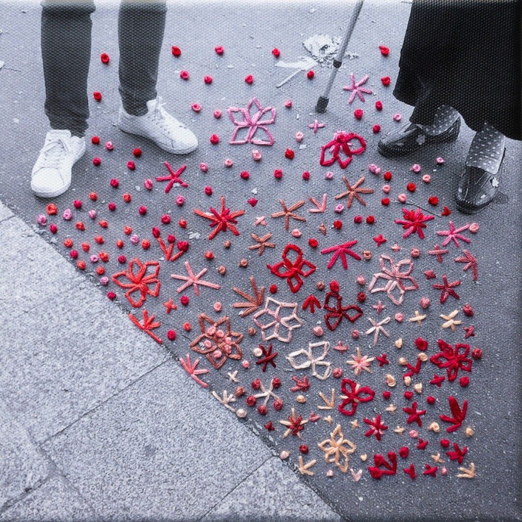 Broderie sur photographie