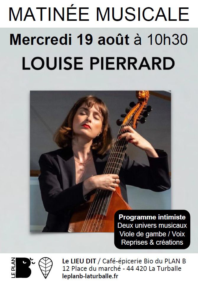 Affiche — Matinée musicale : Louise Pierrard
