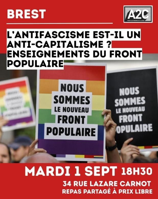 Discussion d'A2C : L’antifascisme est-il un anticapitalisme ? Enseignements du Front Populaire