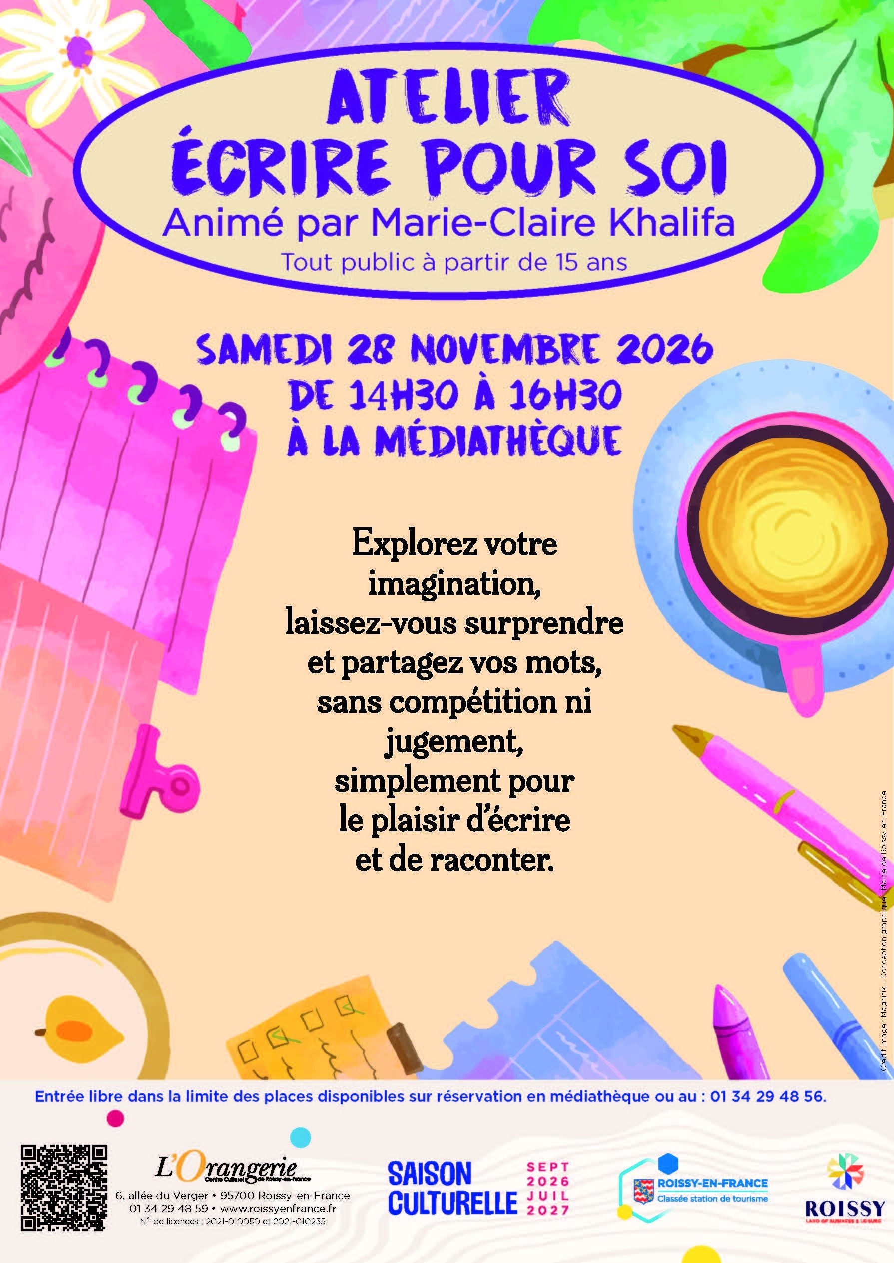 Atelier d'écriture "Écrire pour soi"