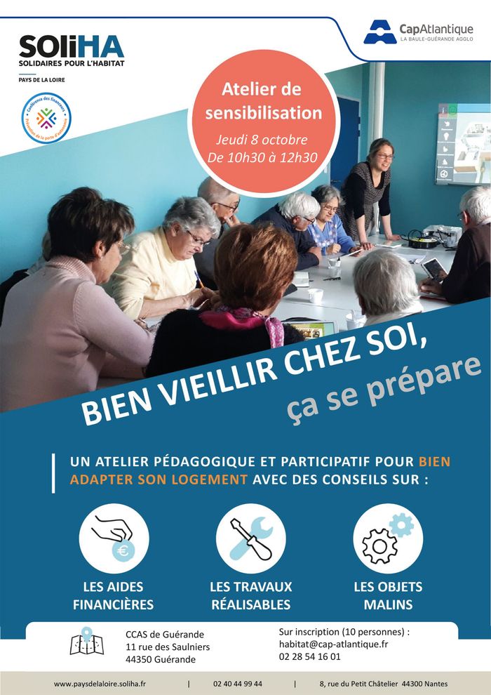 Atelier "Bien vieillir chez soi, ça se prépare"