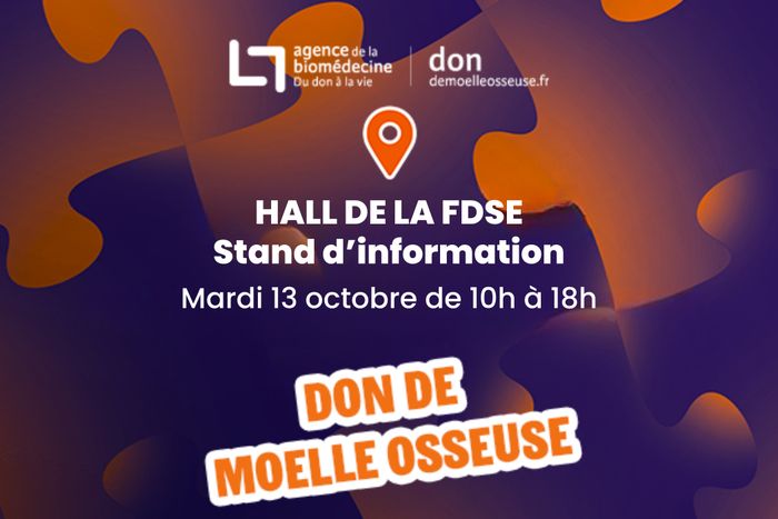 Stand d’information pour le don de moelle osseuse