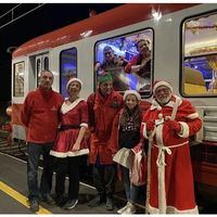 Train rouge spécial Noël