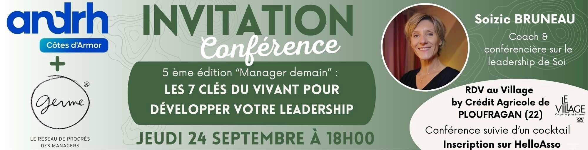 Soirée Annuelle ANDRH 22 x GERME — "Les 7 clés du vivant pour développer votre leadership"