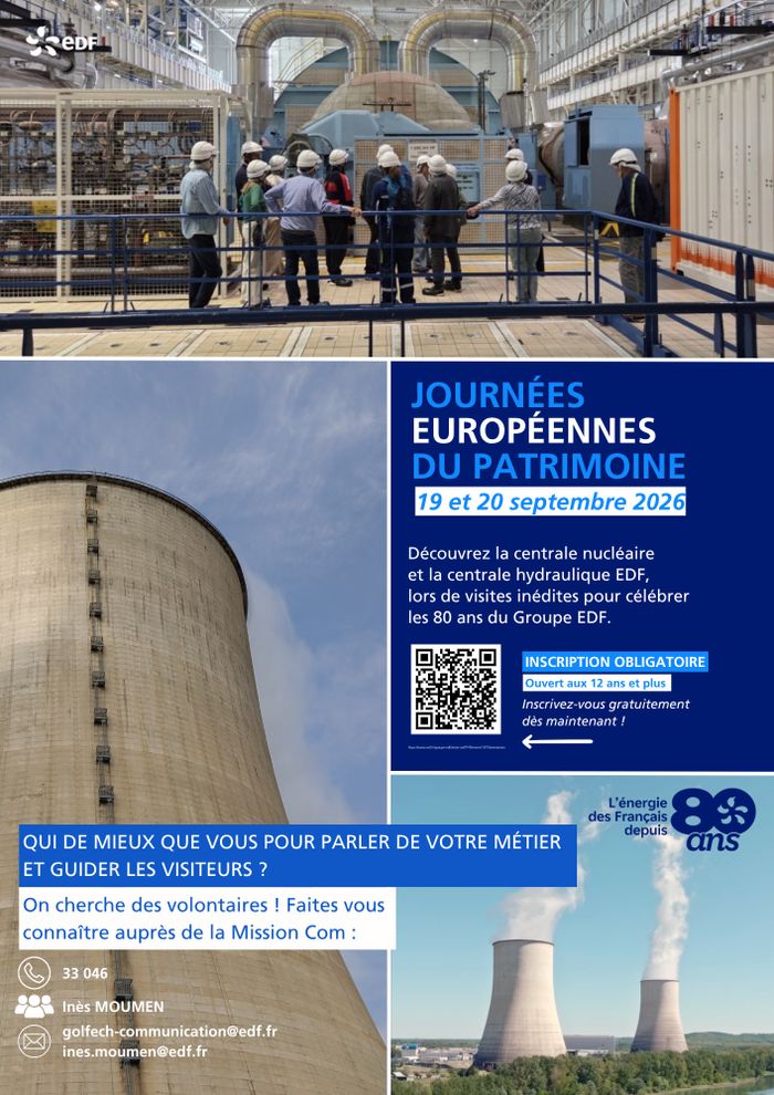 Visite exceptionnelle de la centrale nucléaire EDF de Golfech