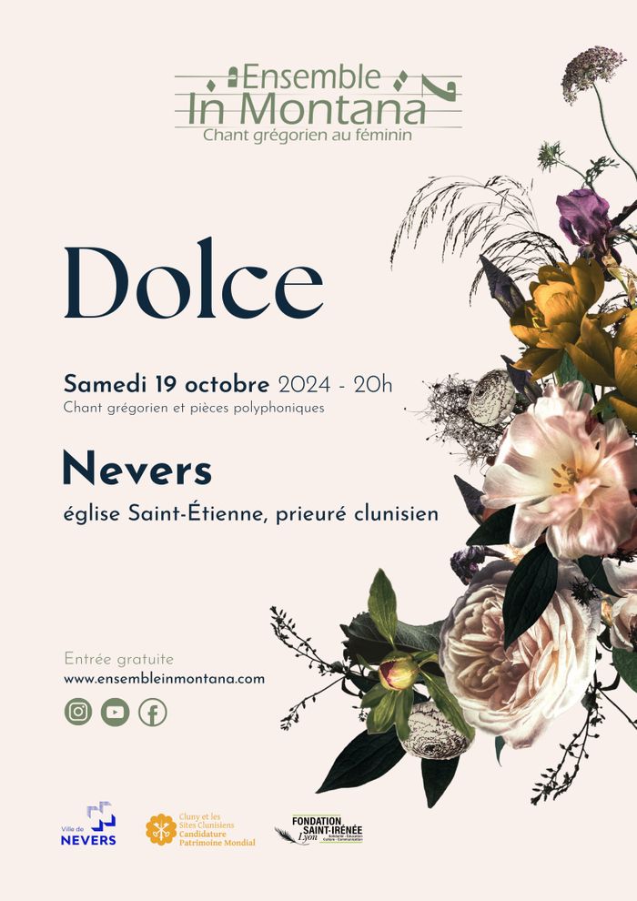 CLUNY EN MUSIQUE - "Dolce", concert de chants polyphoniques grégoriens à l’église Saint-Etienne