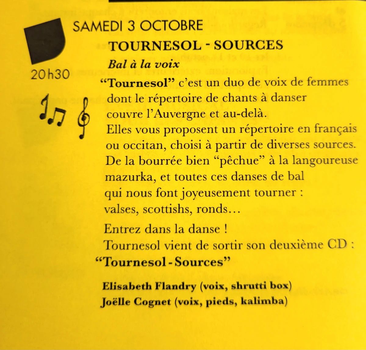 Tournesol - Sources Bal à la voix