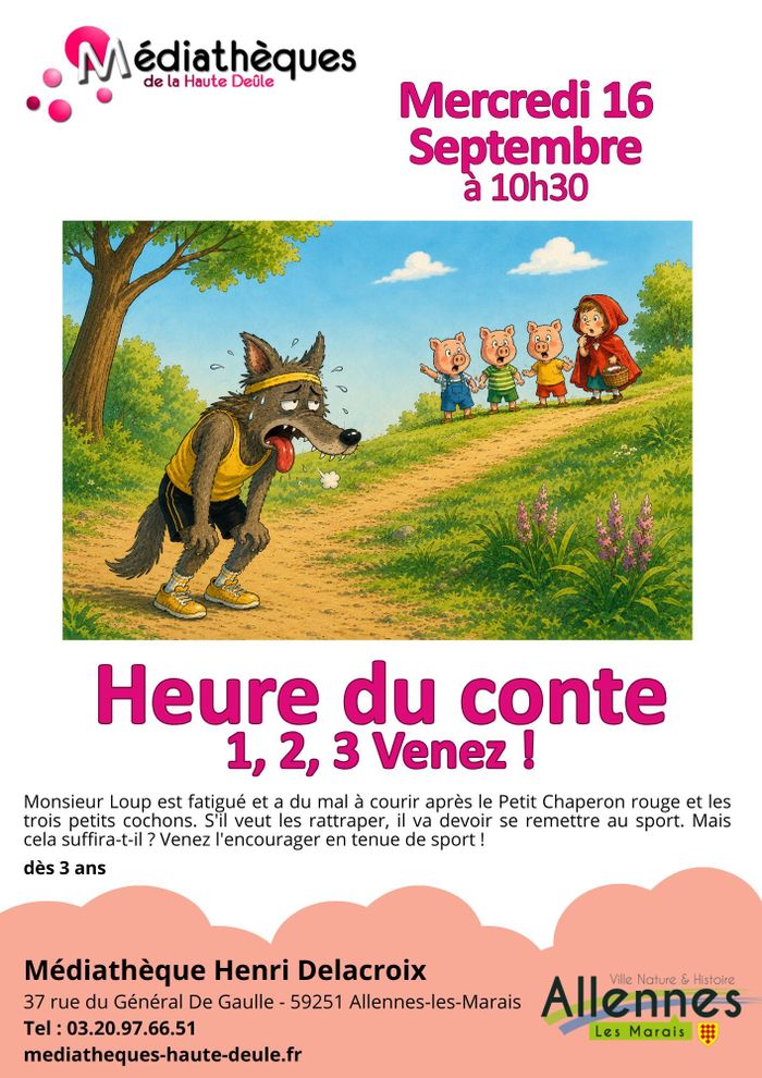 Heure du conte - 1, 2, 3 Venez !