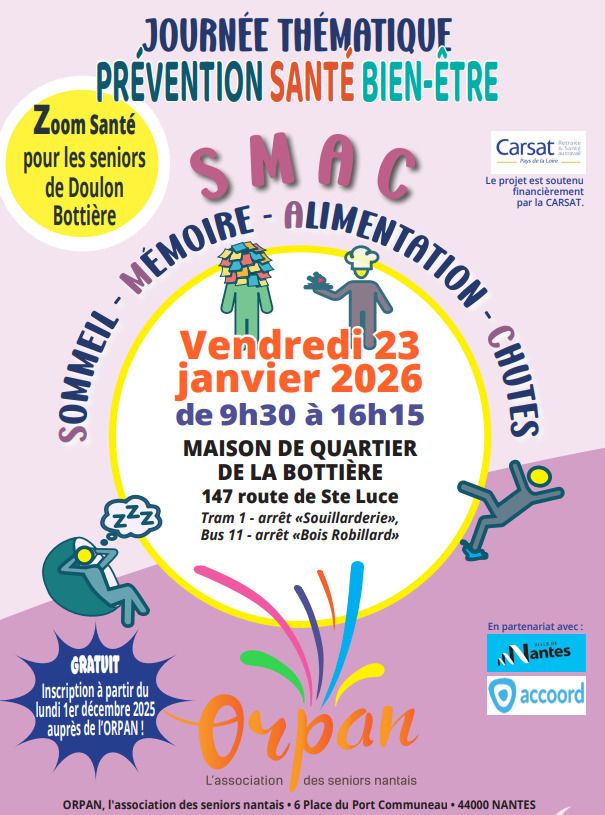 Journée Santé Senior SMAC (Sommeil, Mémoire, Alimentation et Chutes)